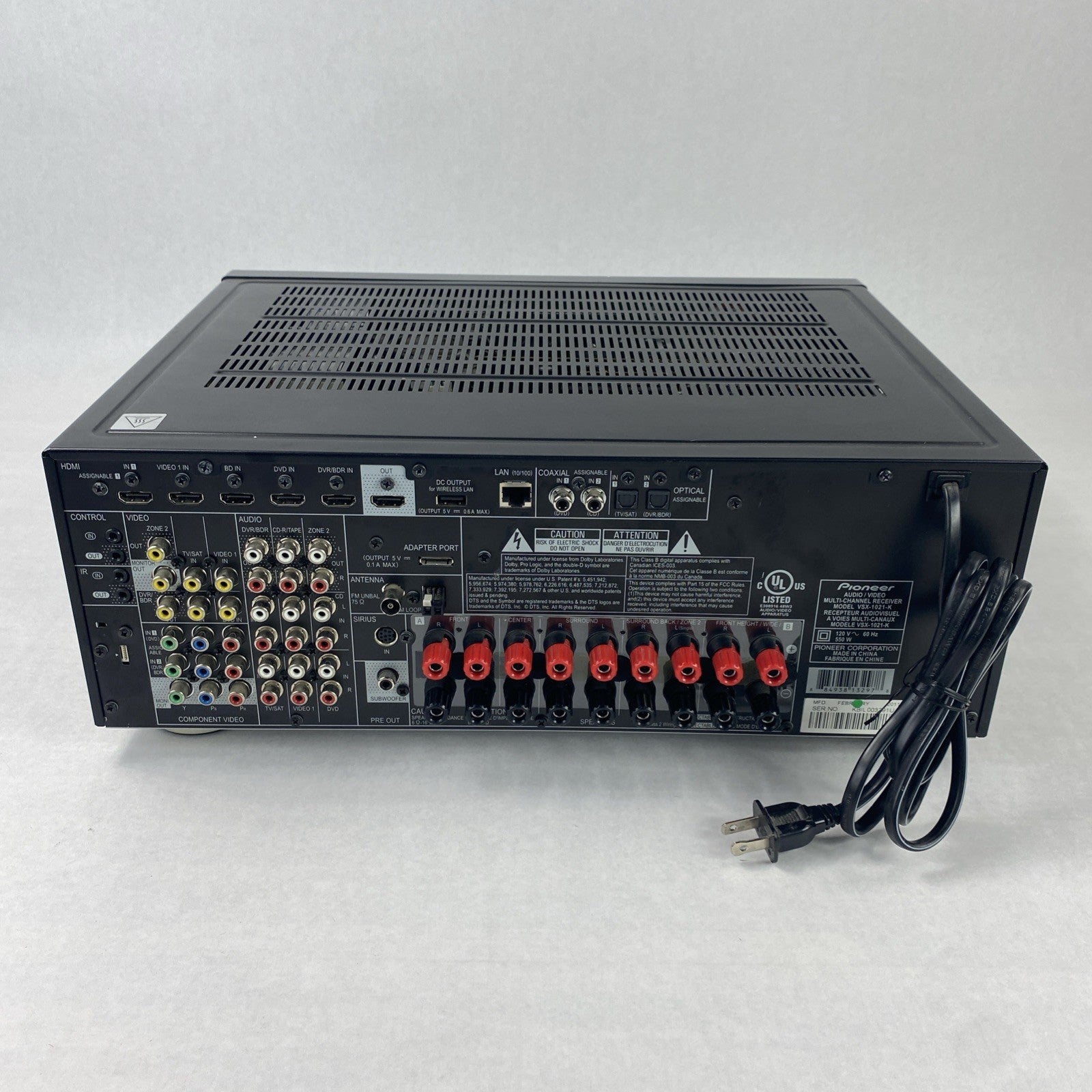 Pioneer VSX-1021-K Audio/Video Multi-Channel Receiver