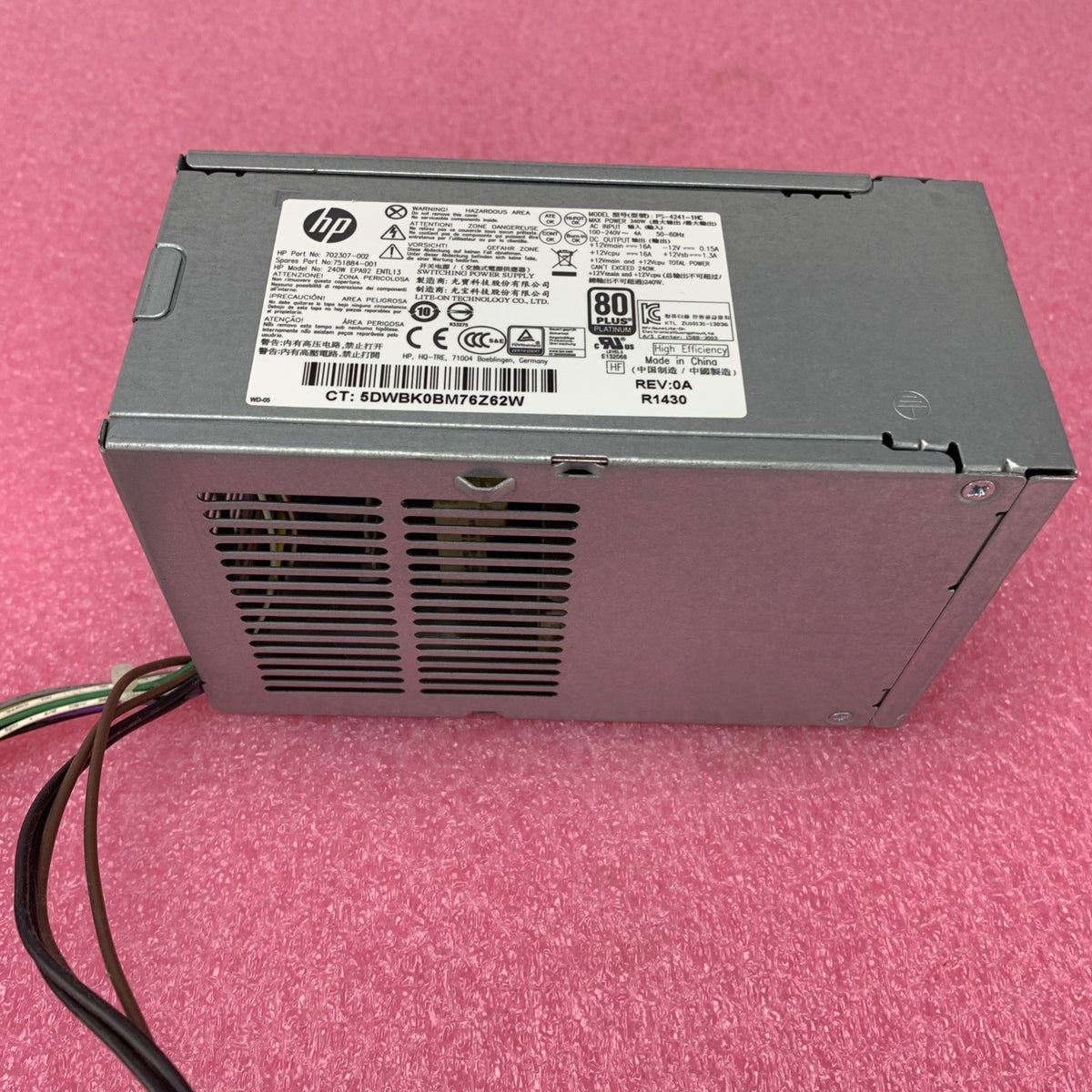 HP PS-4241-1HC 80 Plus Platinum 240W Switching Power Supply 702307-0025