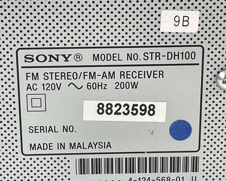 Sony STR-DH130 2-Channel FM/AM Stereo Receiver Control Center No Remote Tested