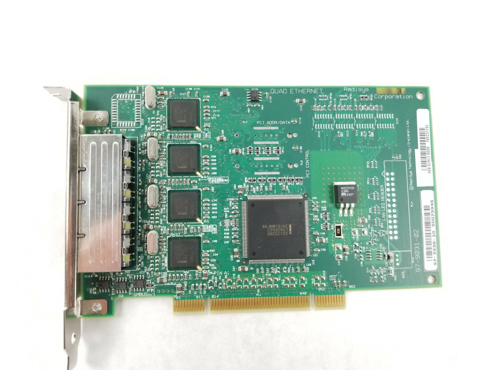Radisys 97-9031-02 97-9536-20 Quad Ethernet Server PCI Network Adapter Card