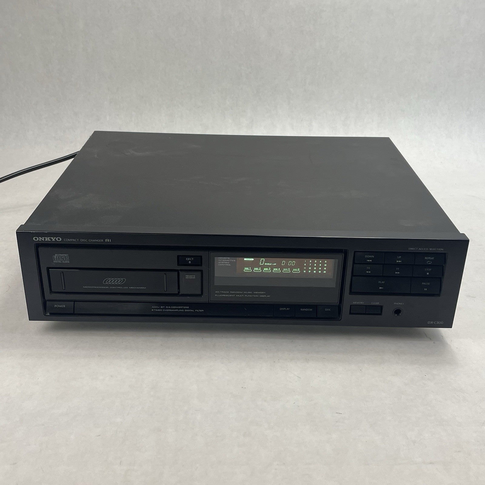 Onkyo DX-C300 CD 6 Multi Compact Disc Changer No Magazine Power Tested1