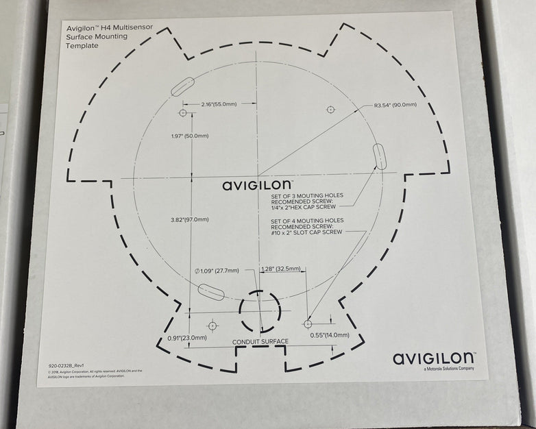 Avigilon H4AMH-AD-DOME1 Surface Mounting Bracket