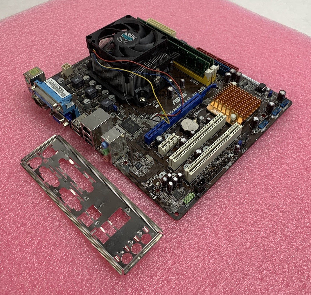 Asus M2N68-AM Motherboard AMD Phenom 9750 2.4GHz 4GB RAM w/ Shield