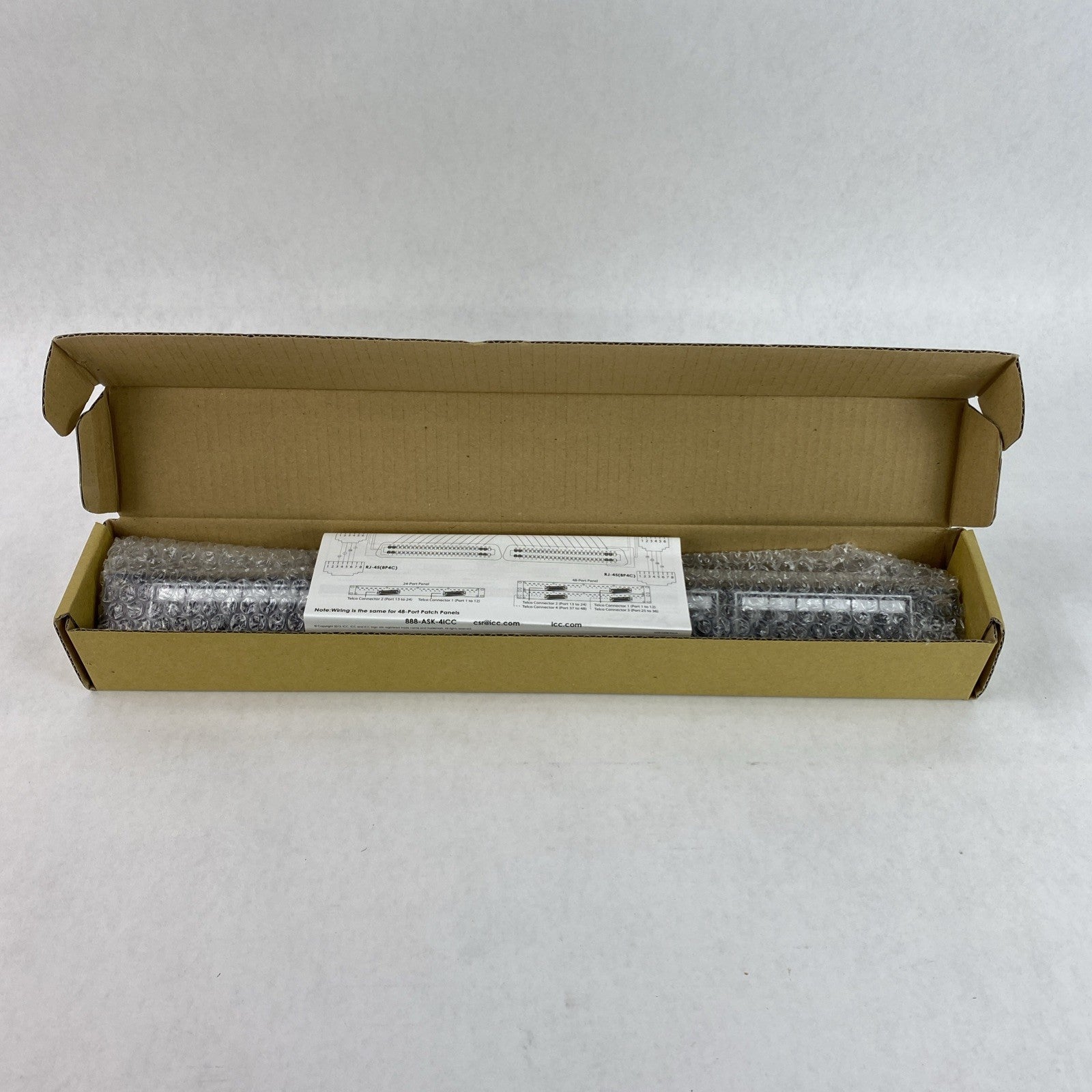ICC 24- port 8P2C Patch Panel with 50-Pin Female Telco Connector 1 Rack Mount 6