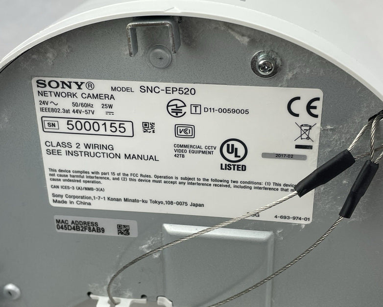 Sony SNC-EP520  Network Security 360º Surveillance Camera