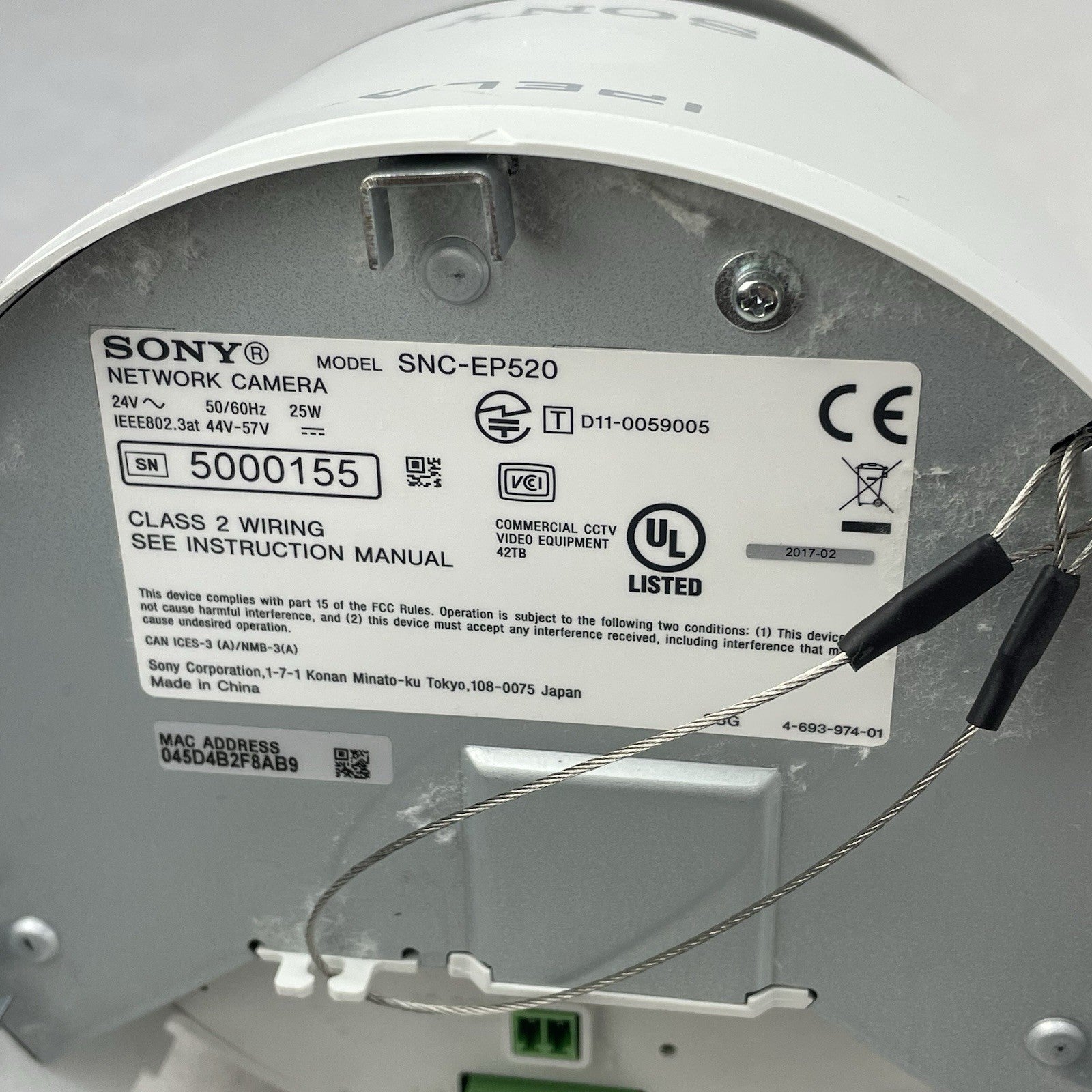 Sony SNC-EP520  Network Security 360º Surveillance Camera8