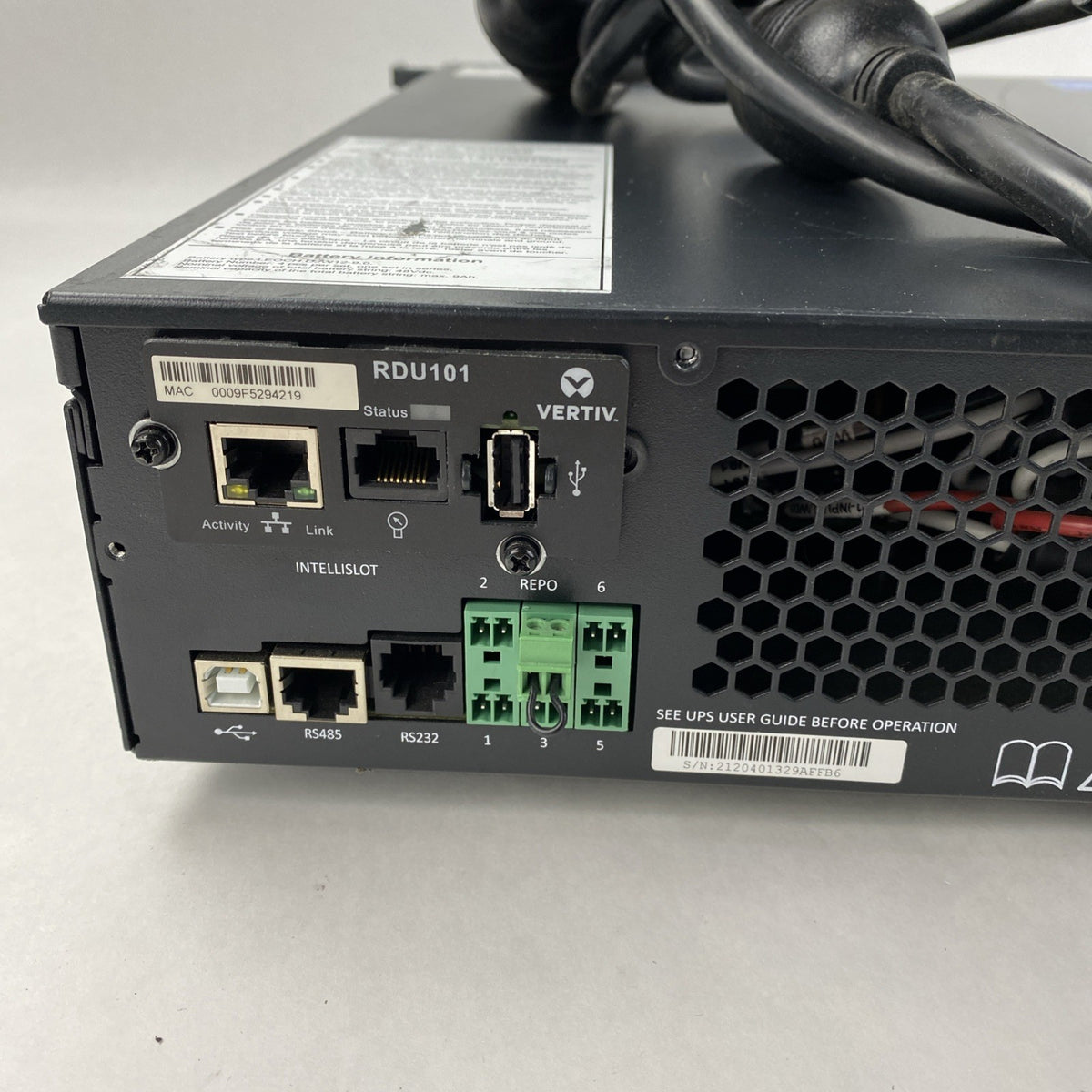 Liebert Vertiv GXT5-EBC48VRT2U GXT5 UPS - No batteries Tested Cracked Face Plate4