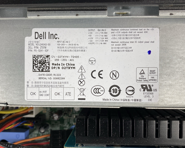 Dell OptiPlex 990 SFF Intel Core i5-2400 3.10GHz 4GB RAM No HDD No OS
