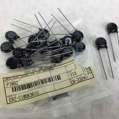 P7082 10K361U, 10MM 360V 2500A ZNR SUR ABSORBER, Lot of 17, NEW