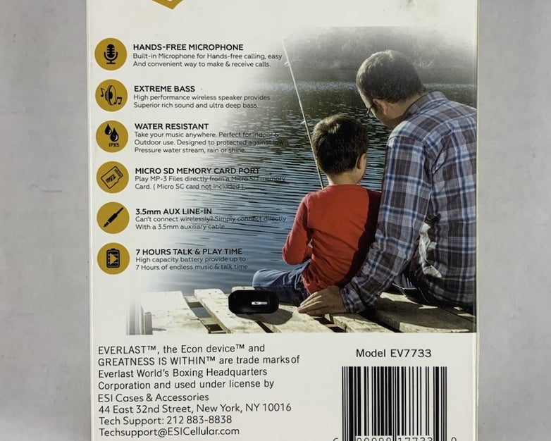Everlast EV7733 Water-Resistant Wireless Speaker