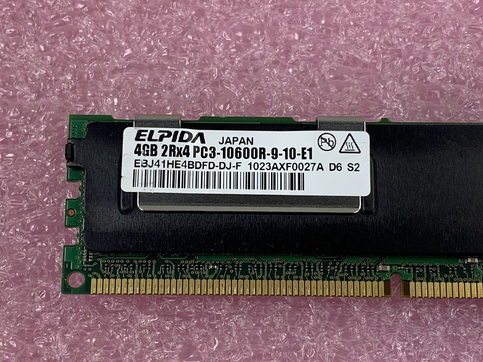 Lot 6x 4GB Elpida EBJ41HE4BDFD-DJ-F 2Rx4 PC3-106000R server RAM memory