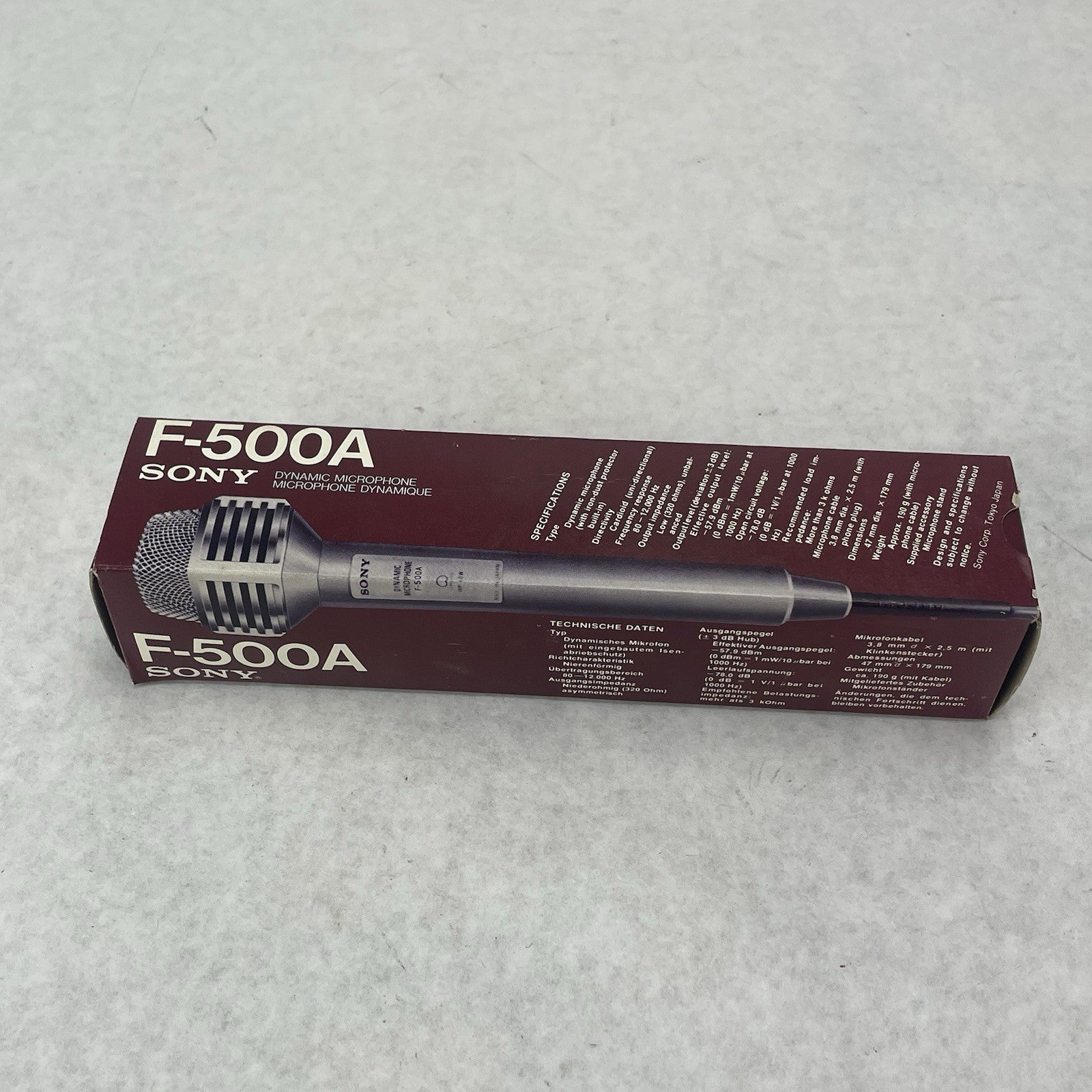 Sony Model F-500/ 500A/ 500S Dynamic Microphone Service Manual1