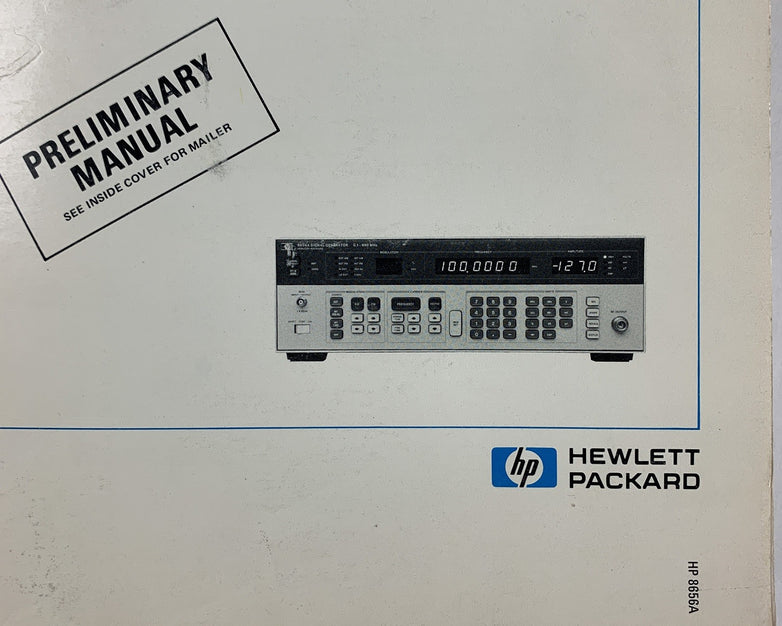 HP 08656-90109 8656A Signal Generator Operating and Service Manual May 1981