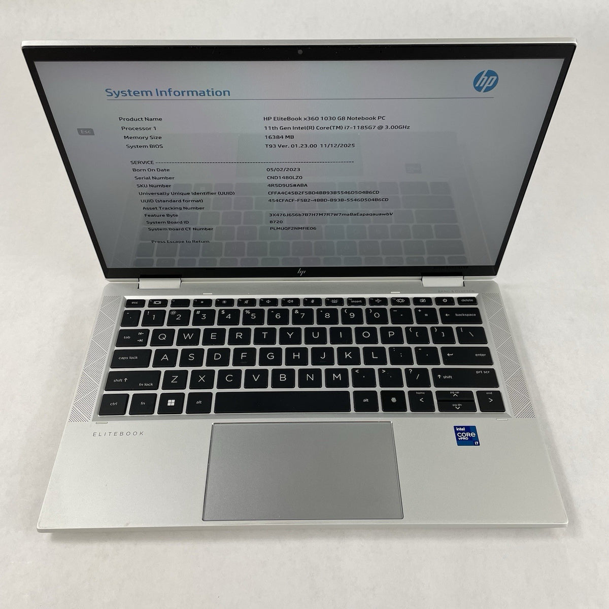HP EliteBook x360 1030 G8 13.3" i7-1185G7 3.00 GHz 16 GB RAM No SSD/OS/AC2
