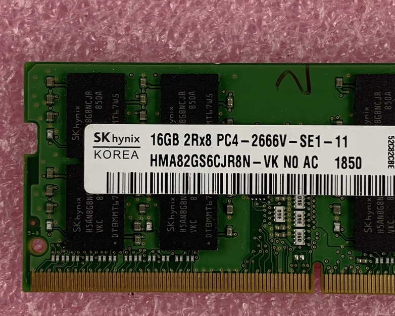 SK Hynix HMA82GS6CJR8N-VK 16 GB DDR4 SO-DIMM PC4-2666 260-Pin Laptop Memory Ram