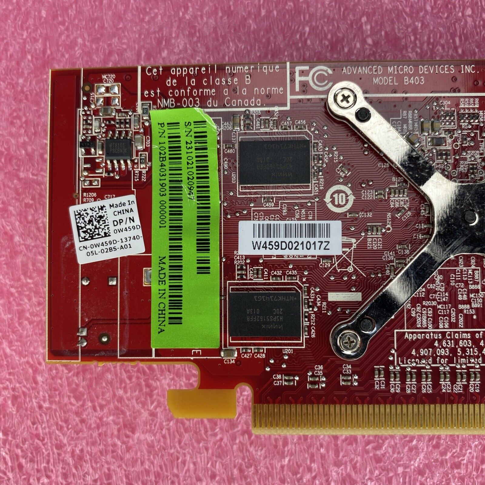 0W459D Dell ATI AMD Radeon HD 3470 2xDP 256MB PCI-e Video Card Lot Of 7