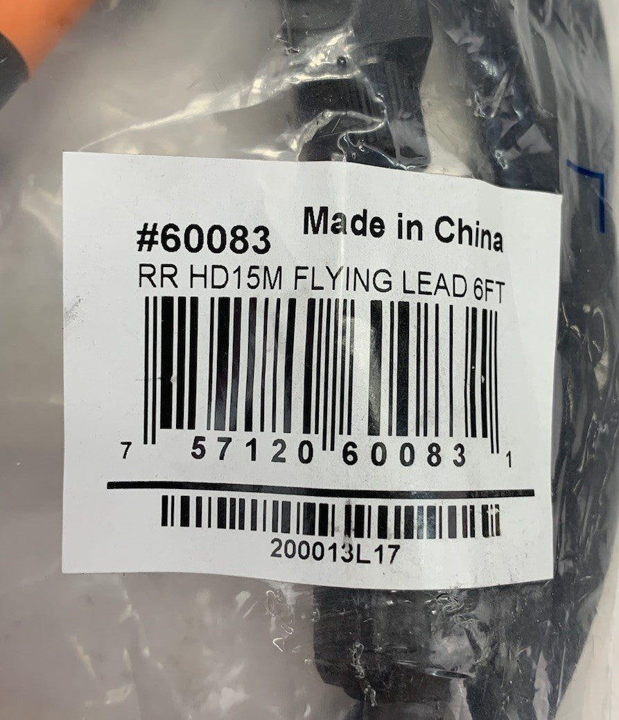 RapidRun 60083 RR HD15M Flying Lead 6FT (Lot of 2)