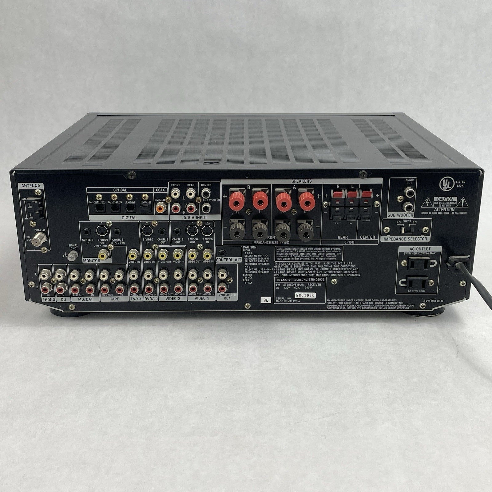 Sony STR-DE475 - Home Theater Digital AV Stereo Receiver 5.1 Channel Tested