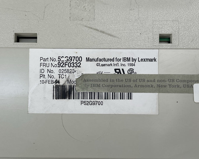 IBM Lexmark Model M Keyboard 1994 Clicky Spring Mechanical PN# 52G9700