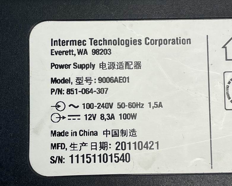 Intermec 9006AE01 6-Pin Power Supply AC Adapter 12V Lot of 3