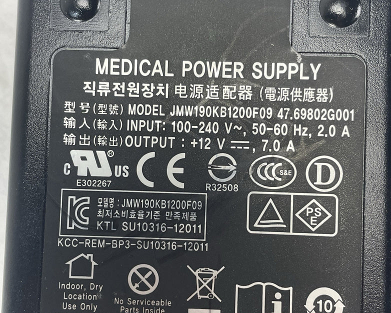 WENDENG JEIL  Medical Power Supply JMW190KB1200F09 12V 7A Out 8 Pin - Lot Of 2