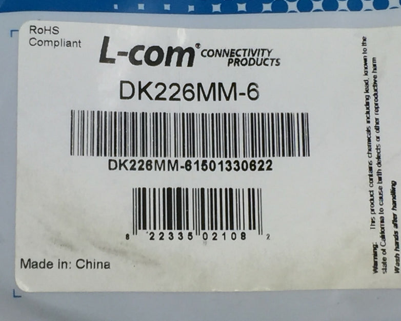 L-Com DK226MM-6 PS/2 Extension Cable Male to Male Gray 6'