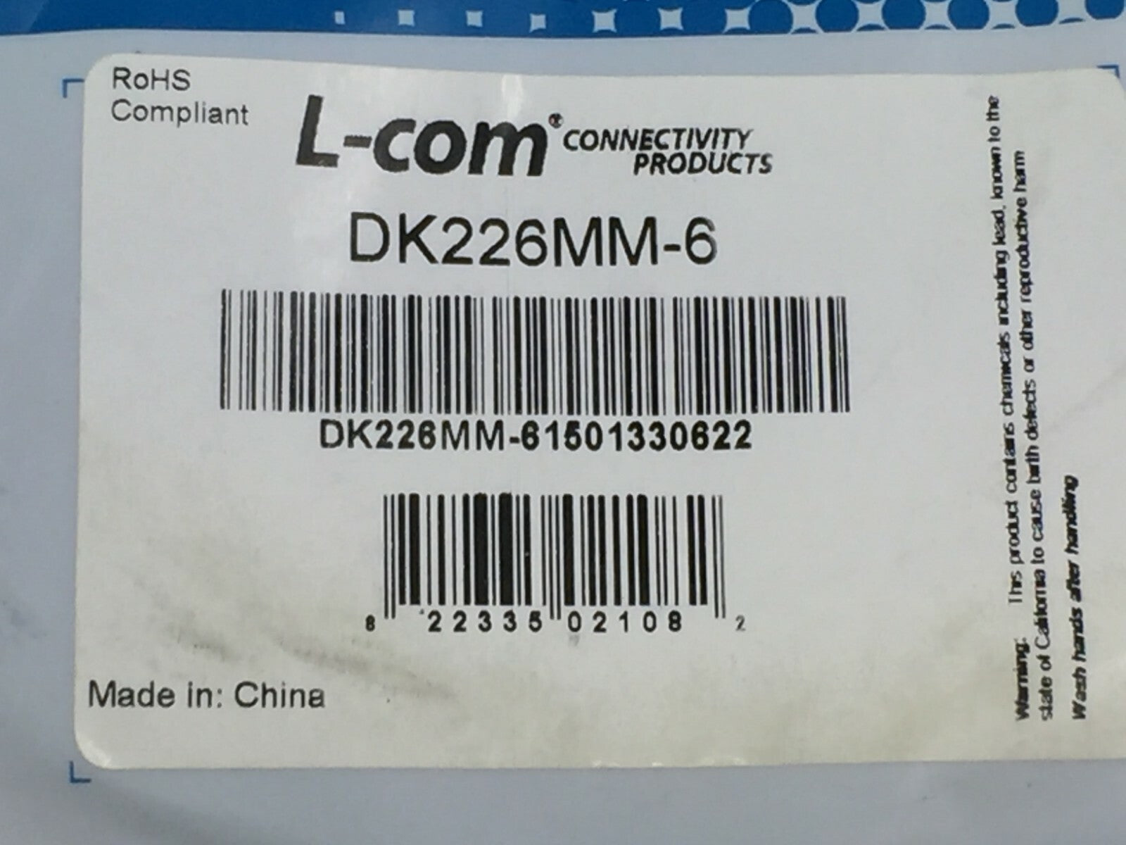 L-Com DK226MM-6 PS/2 Extension Cable Male to Male Gray 6'