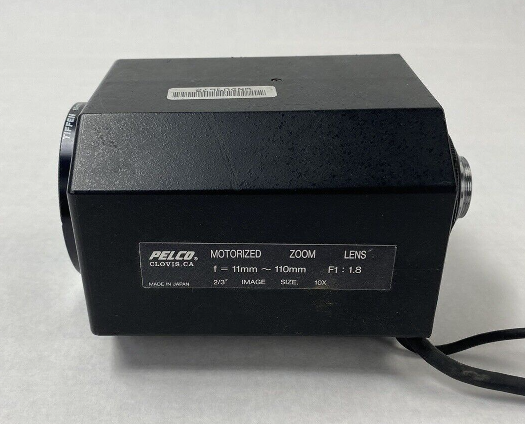 Pelco TV10AC-1 Motorized Zoom Lens f = 11mm - 110mm f 1 - 1.8 Untested