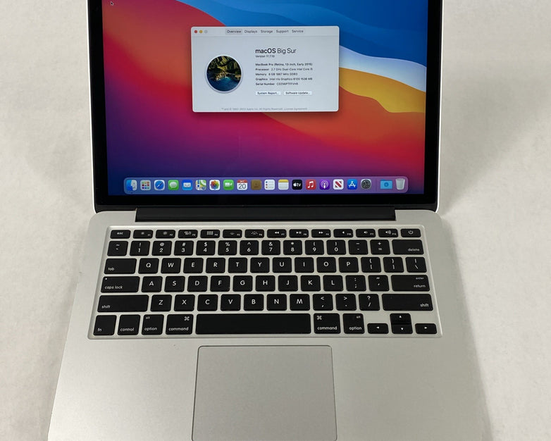 Apple MacBook Pro A1502 2015 Retina 13" 2.70 GHz i5 8 GB RAM 250GB SSD os11.7.10