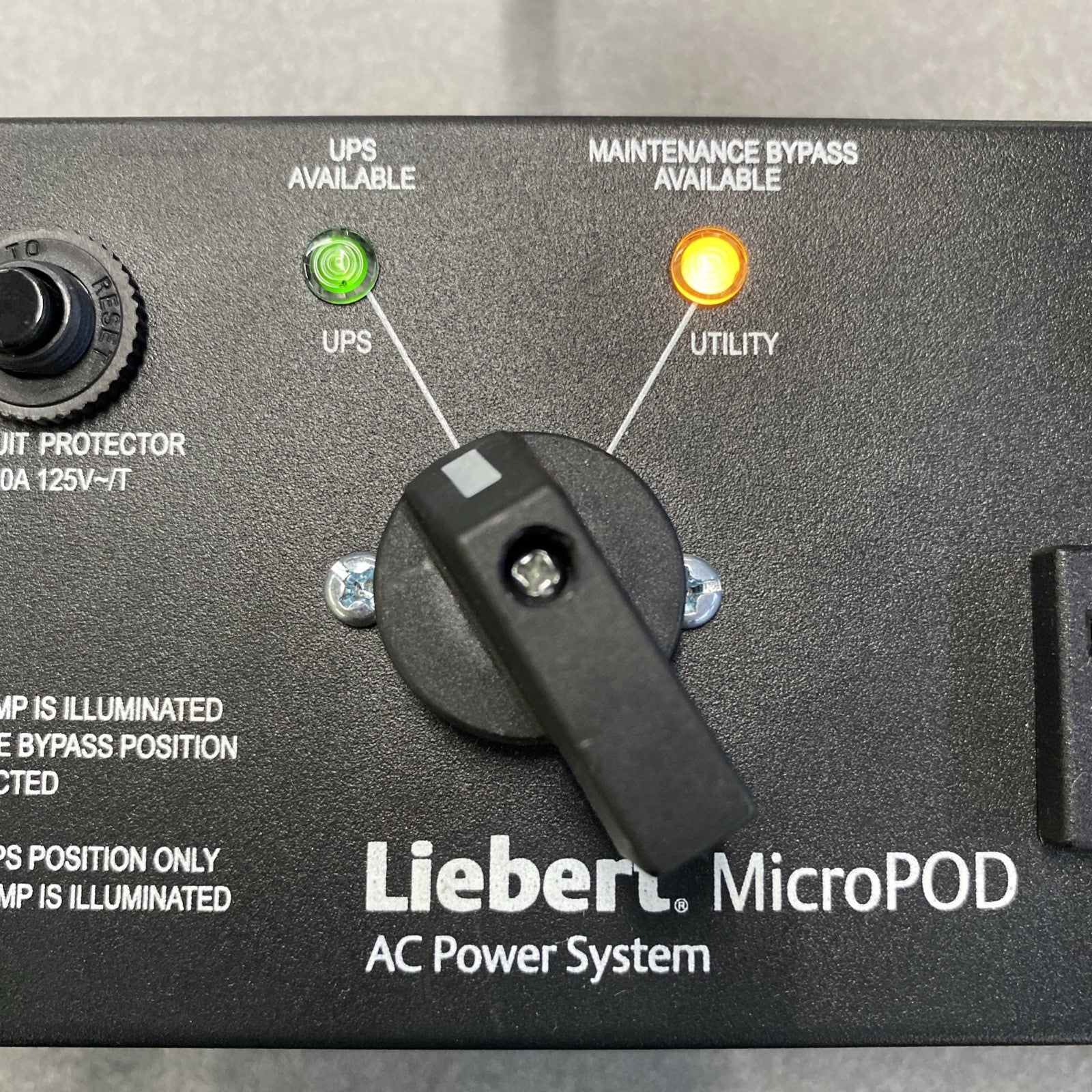 Emerson MP2-120C Liebert MicroPOD AC Power System 120V 16A - Two Straight 5-20P5