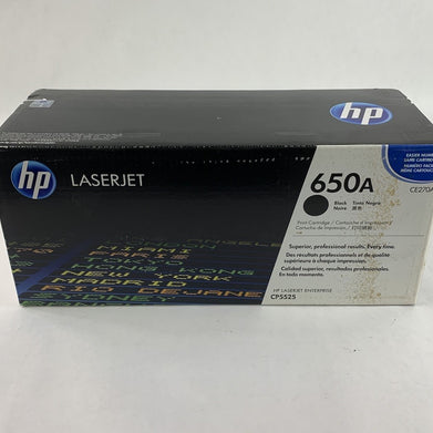 HP LaserJet 650A CE270A Black Toner Cartridge Exp: Feb 2015