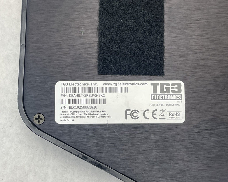 TG3 KBA-BLT-5RBUVS-BKC Wired USB Keyboard with Touchpad Made in USA