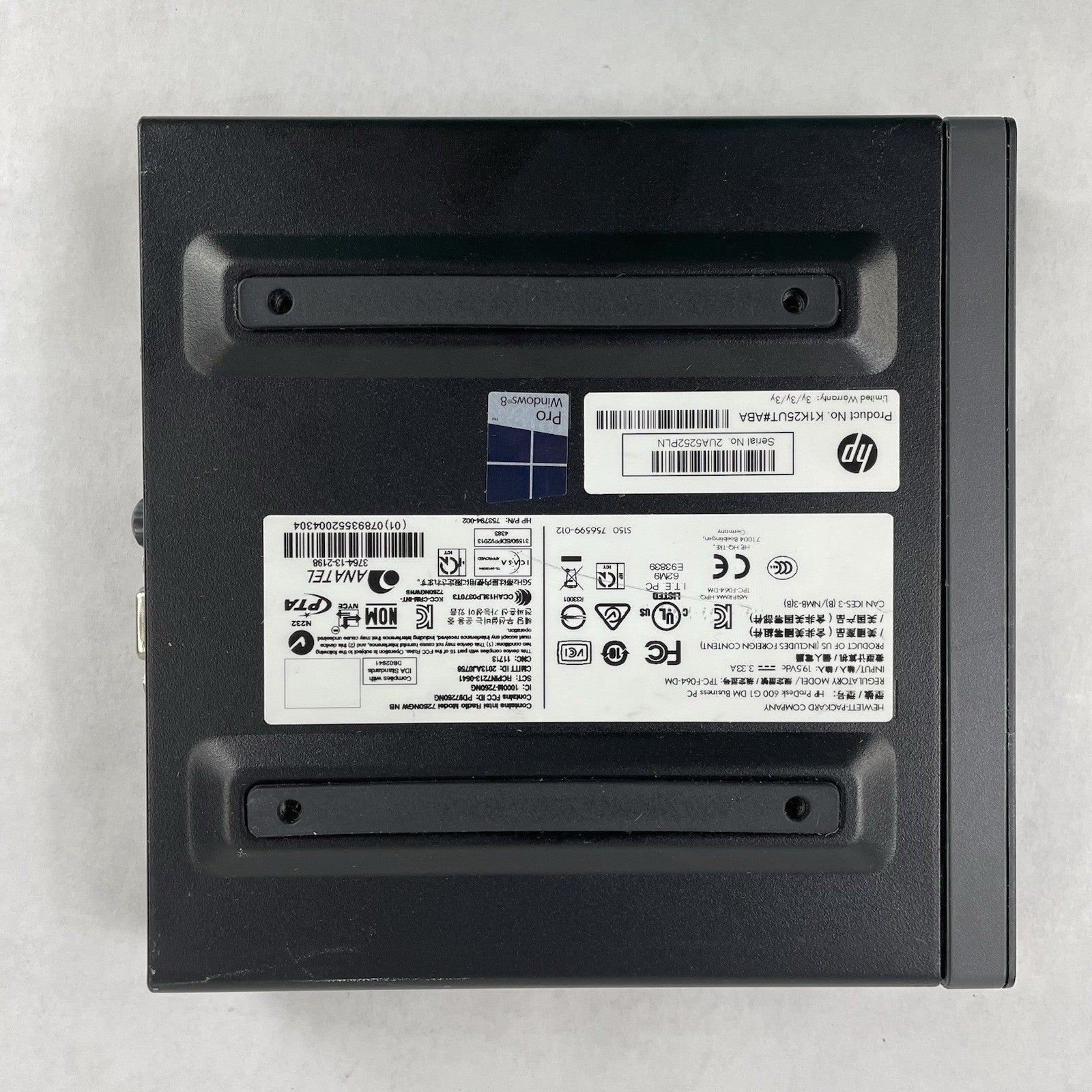 HP ProDesk 600 G1 Micro i5-4590T 2.00 GHz 8 GB RAM No SSD/OS/AC8