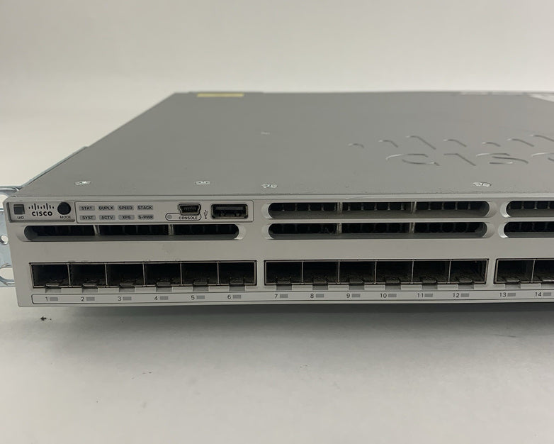 Cisco WS-C3850-24XS-S V02 24-Port 10Gb SFP+ Switch Tested Reset 2x PSUs