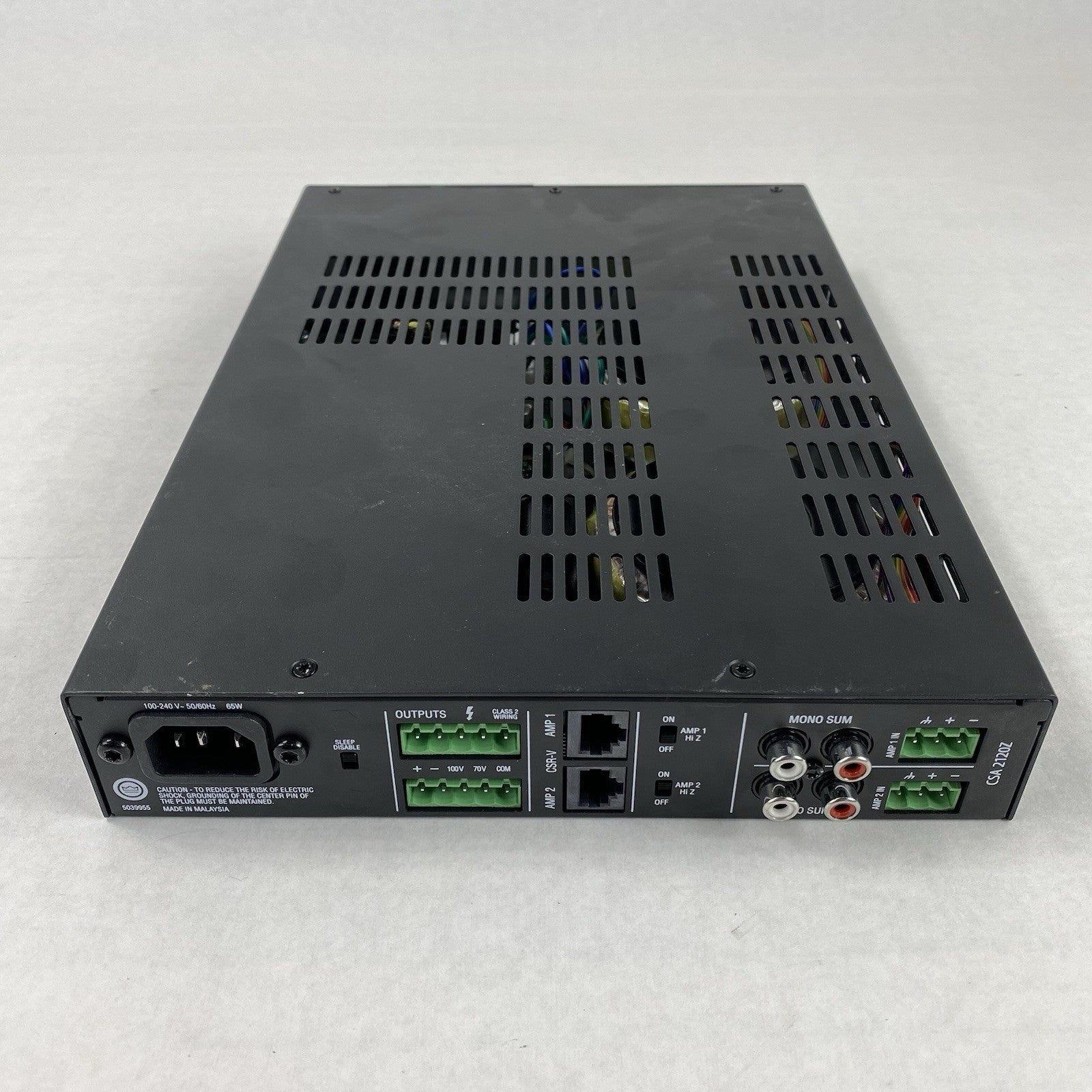 JBL CSA 2120Z Drivecore 2-Channel Power Amplifier with Power Cord Power Tested
