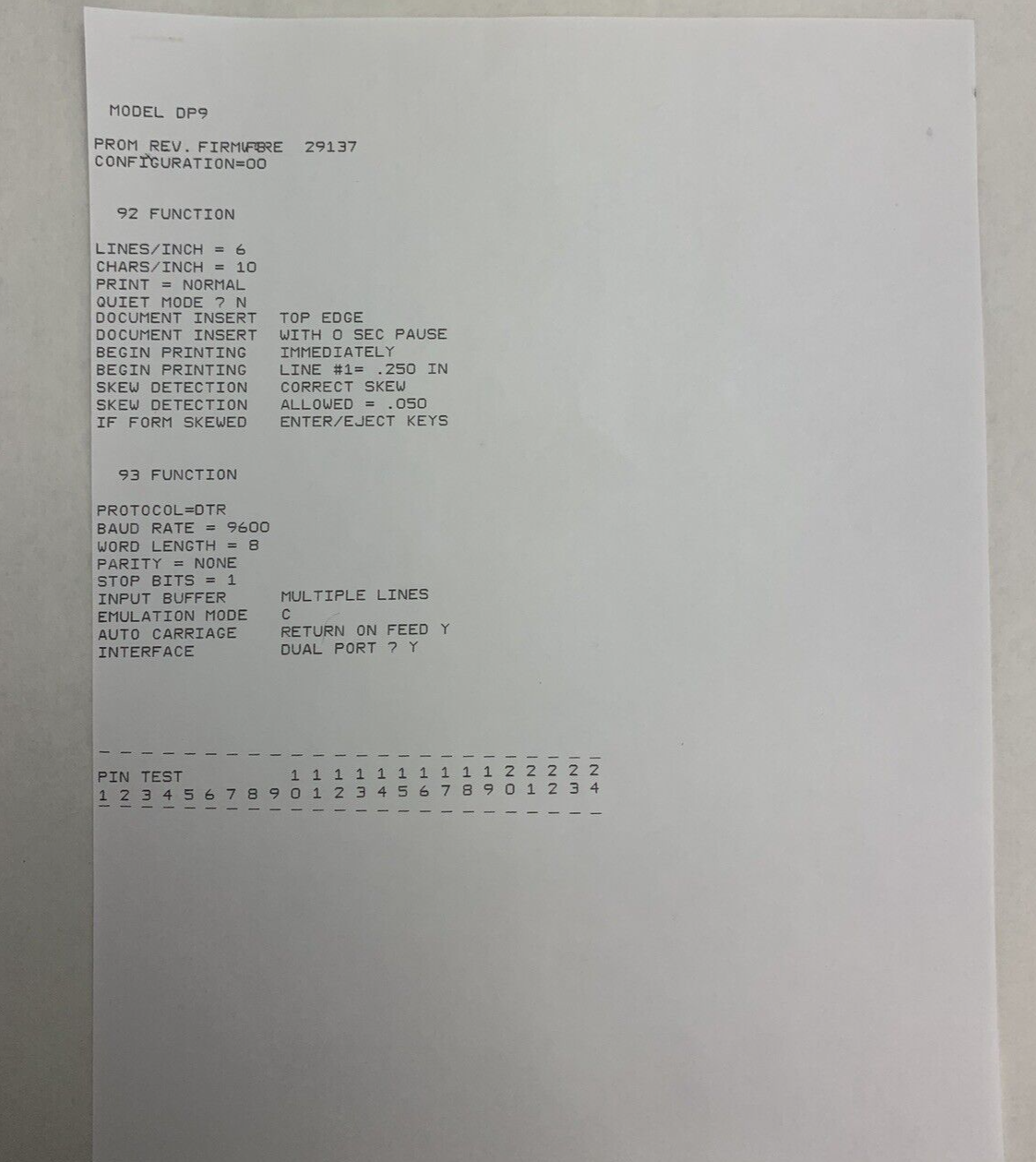Craden Peripherals DP9 Passbook/Transcation Printer Tested No Ribbon White
