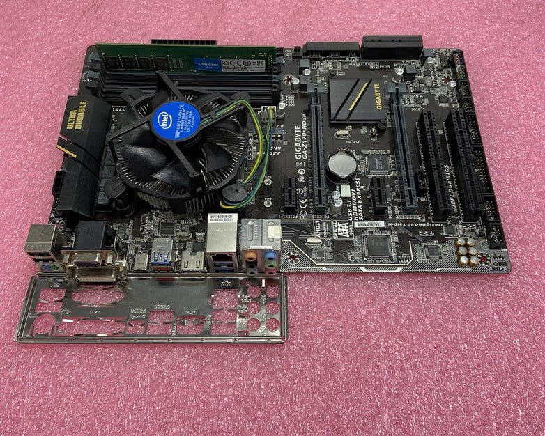 Gigabyte Z170-HD3P-CF Motherboard Intel Core i7-6700 3.4GHz 8GB RAM w/IO Shield