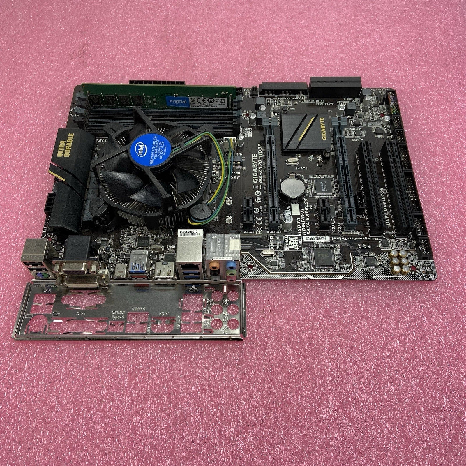Gigabyte Z170-HD3P-CF Motherboard Intel Core i7-6700 3.4GHz 8GB RAM w/IO Shield4