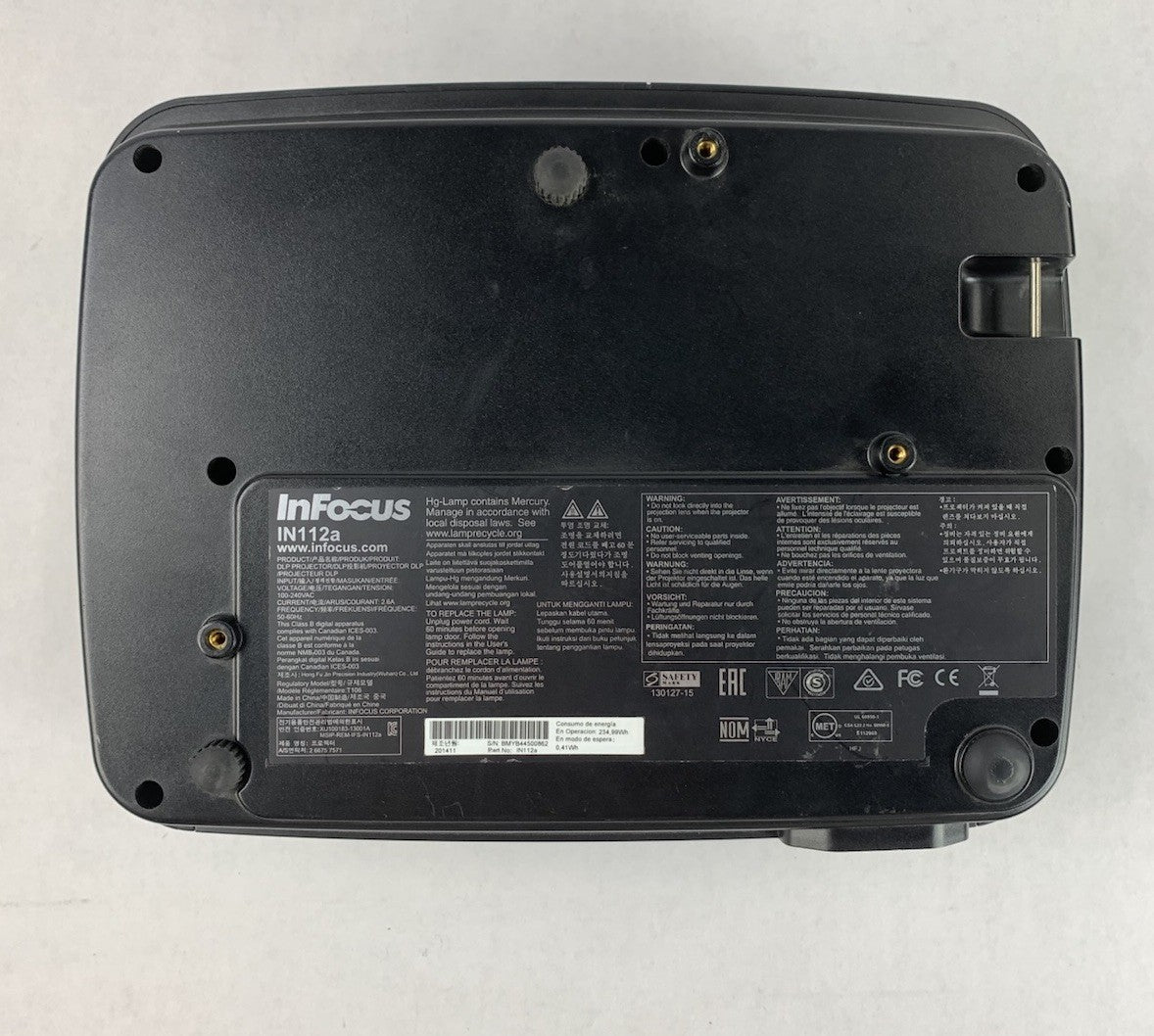 InFocus IN112a DLP Lamp Projector 1775 Lamp Hours - No Remote8