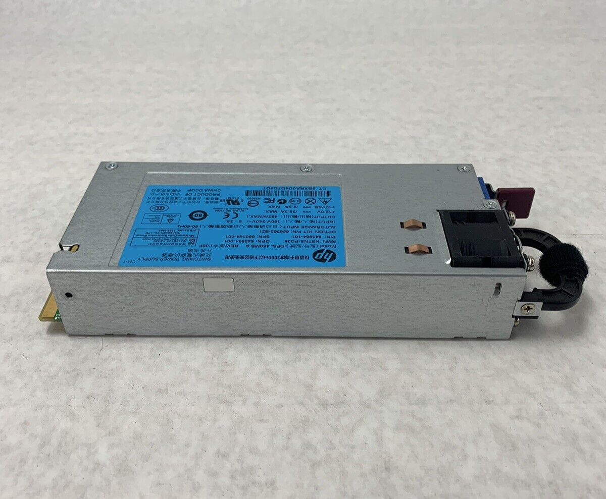 HP Switching Power Supply Model: HSTNS-PD28 100V-240V Output 460W Max