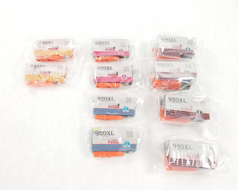 Fuzoo 2 Sets 920XL For OfficeJet 6000 6500 7000 7500 Plus 2 Black Cartridge