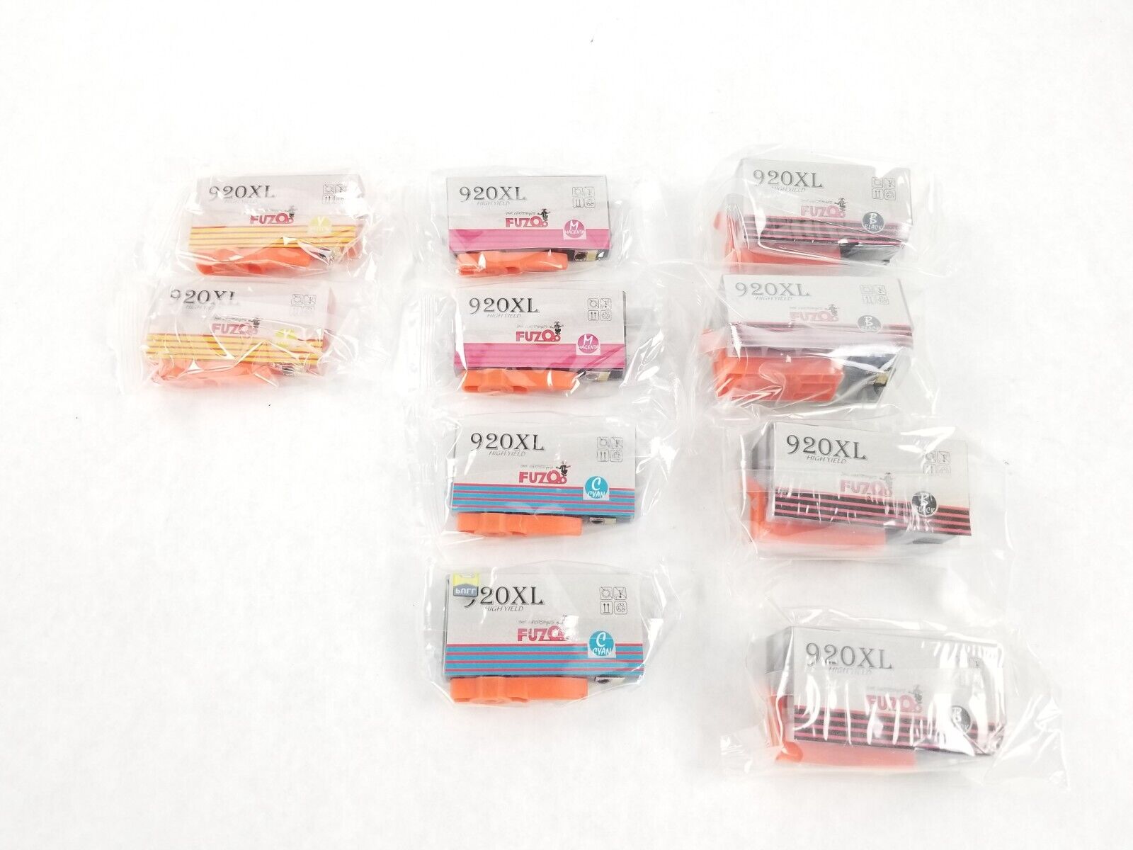 Fuzoo 2 Sets 920XL For OfficeJet 6000 6500 7000 7500 Plus 2 Black Cartridge