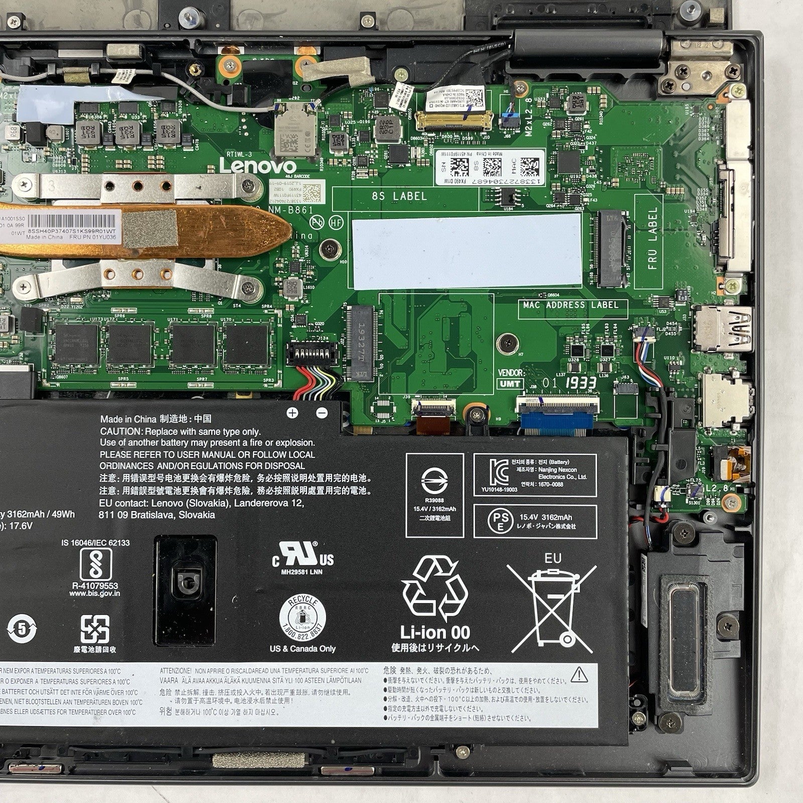 Lenovo ThinkPad X1 Yoga 4Gen 14" i5-8265U 1.60 GHz 16 GB RAM No SSD/OS/AC20