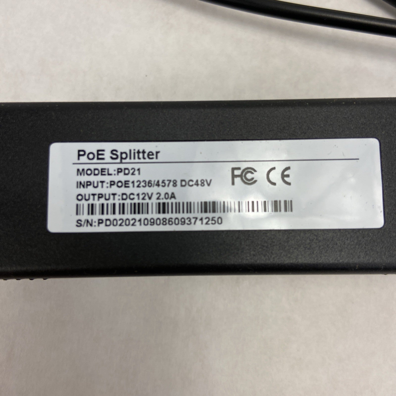 48V to 12V 2A PoE Splitter Adapter - NEW