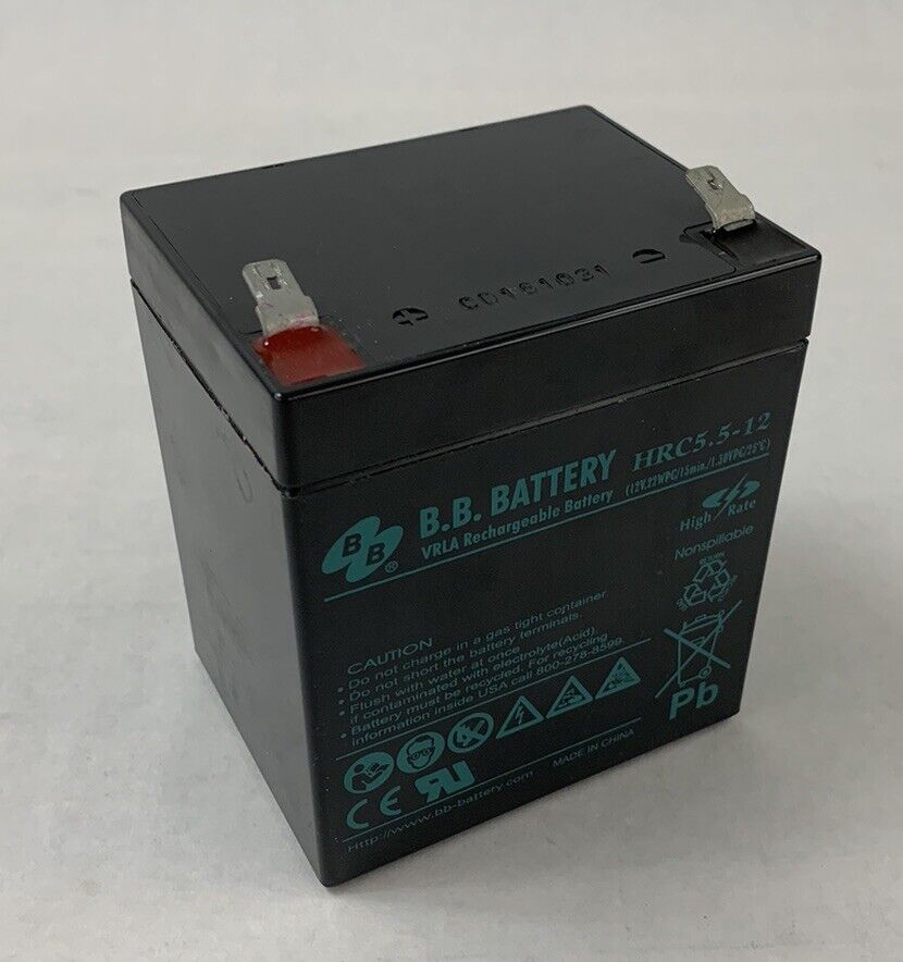 B.B. Battery HRC5.5-12 VRLA Rechargeable Battery