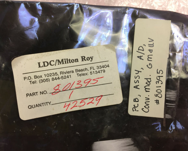 LDC / Milton Roy Part# 801395  PCB Assy, A/D Conv Mod  GM & UV