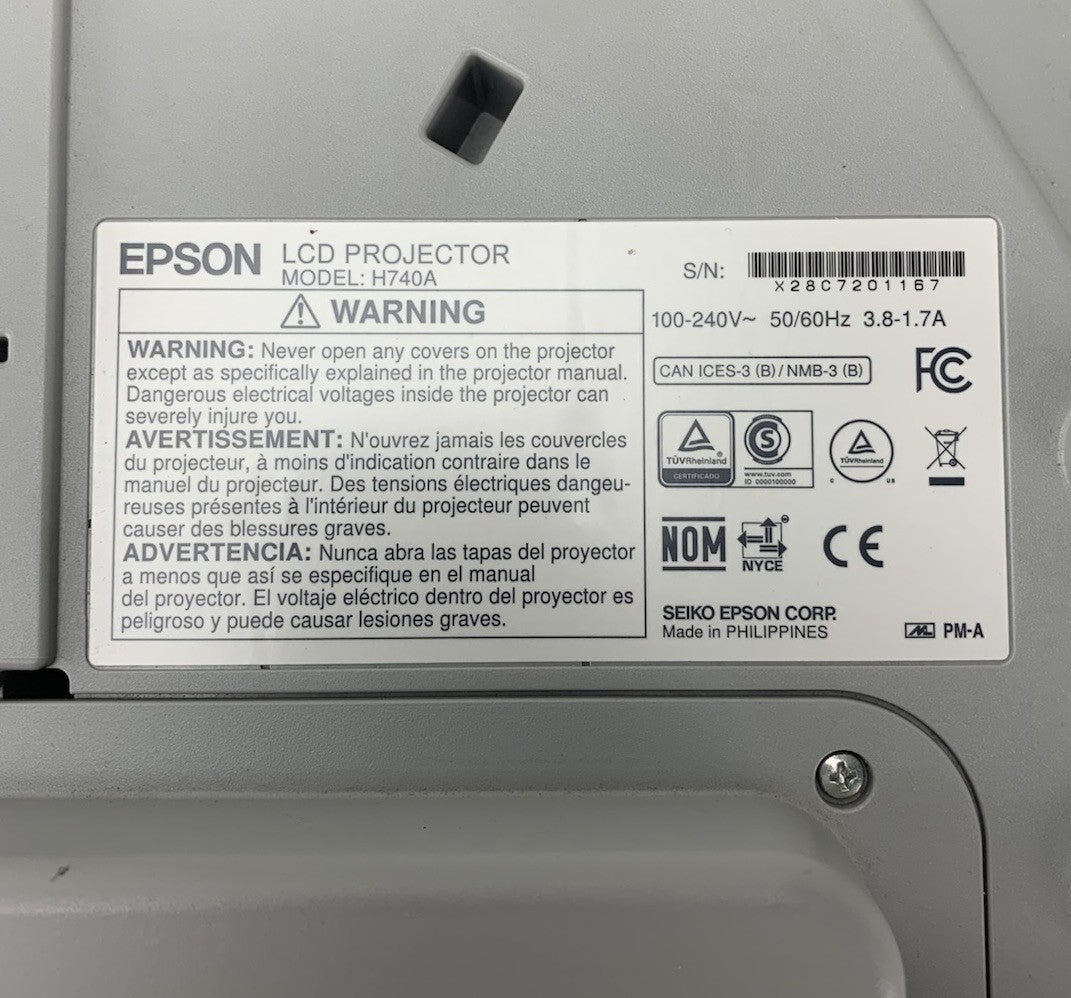 Epson PowerLite 695Wi H740A LCD Lamp Projector 1025 Lamp Hours - No Remote7