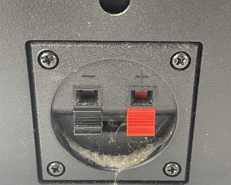 BIC ADATTO A-1, 8 OHM Speaker Pair Tested Broken Plastic on Speaker Input