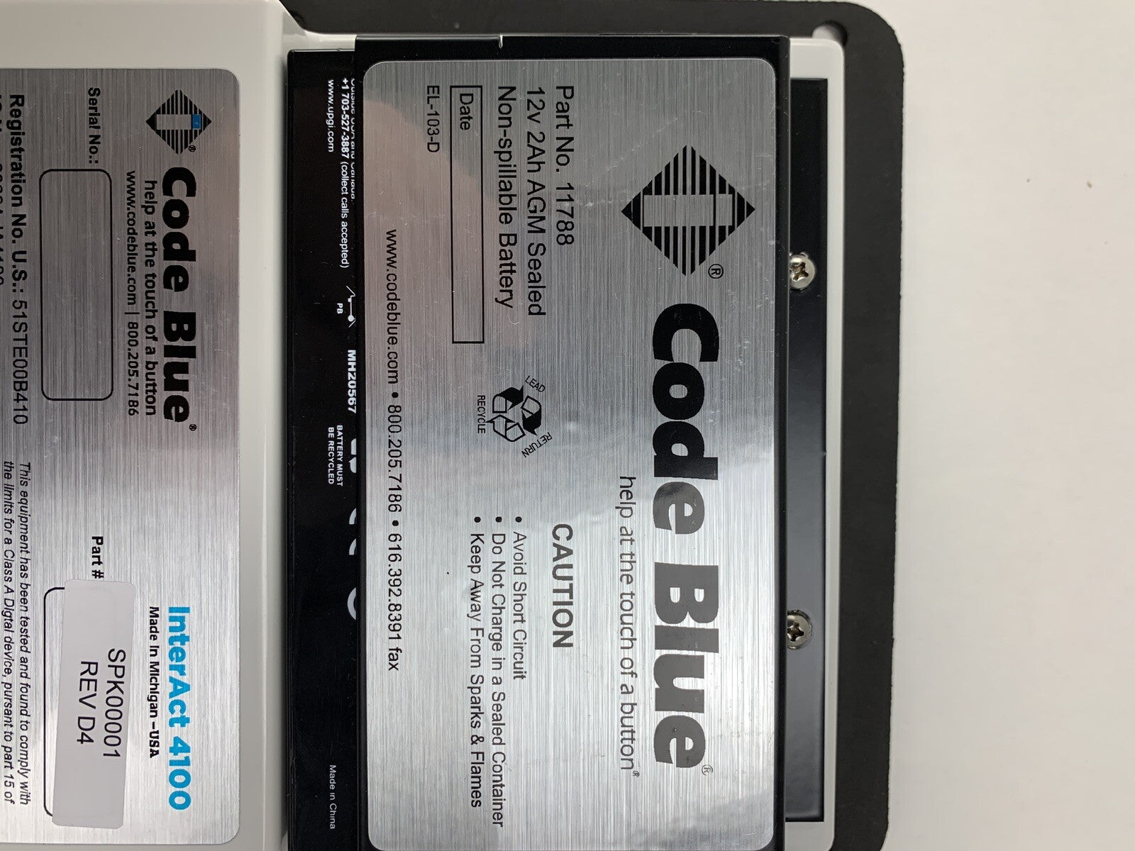 Code Blue InterAct 4100 Emergency Speakerphone Intercom 11788