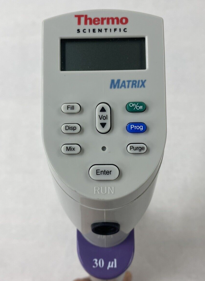 Thermo Scientific Matrix 30 uL 12-Channel Electronic Pipette Power Tested